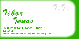 tibor tanos business card